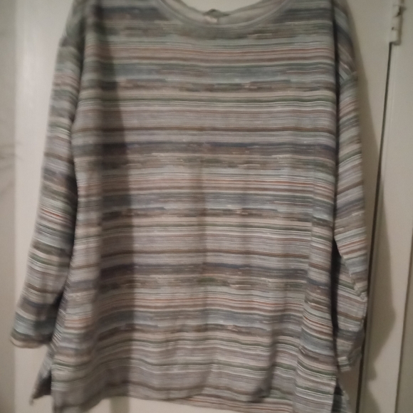 C J Banks Sweaters - C J Banks Women's Striped Crew Neck Multicolor Sweater Size2X